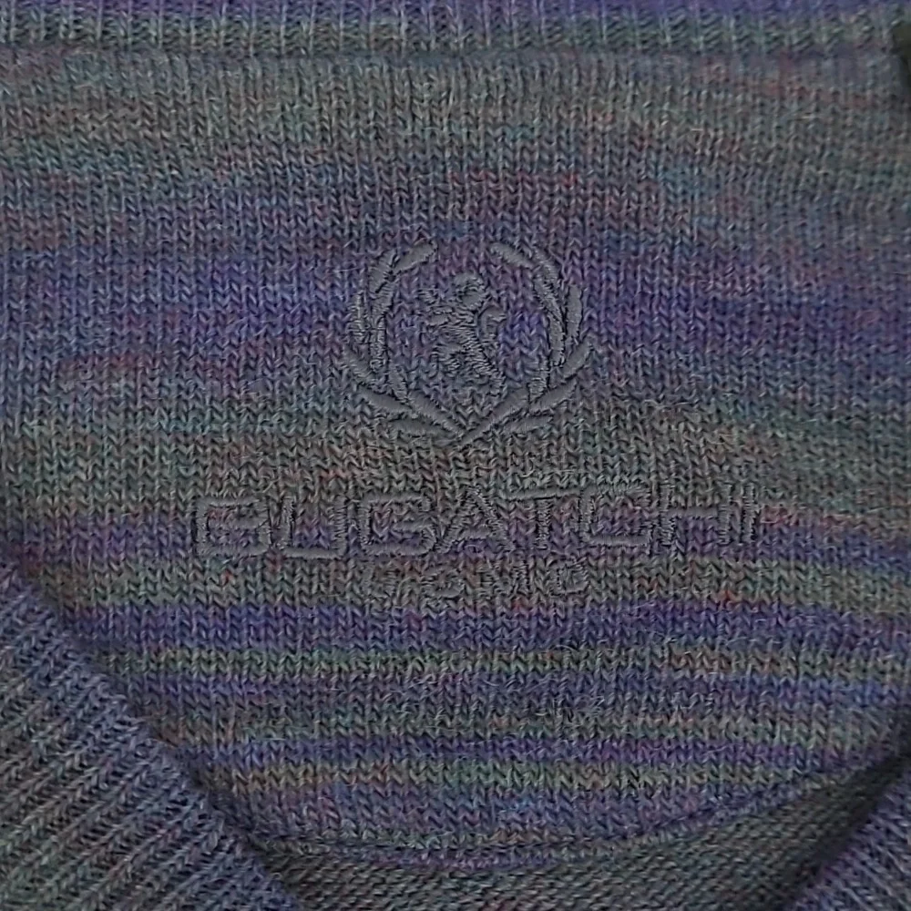 Bugatchi Gradient Striped V Neck Wool Sweater‎ Men's Size XLarge